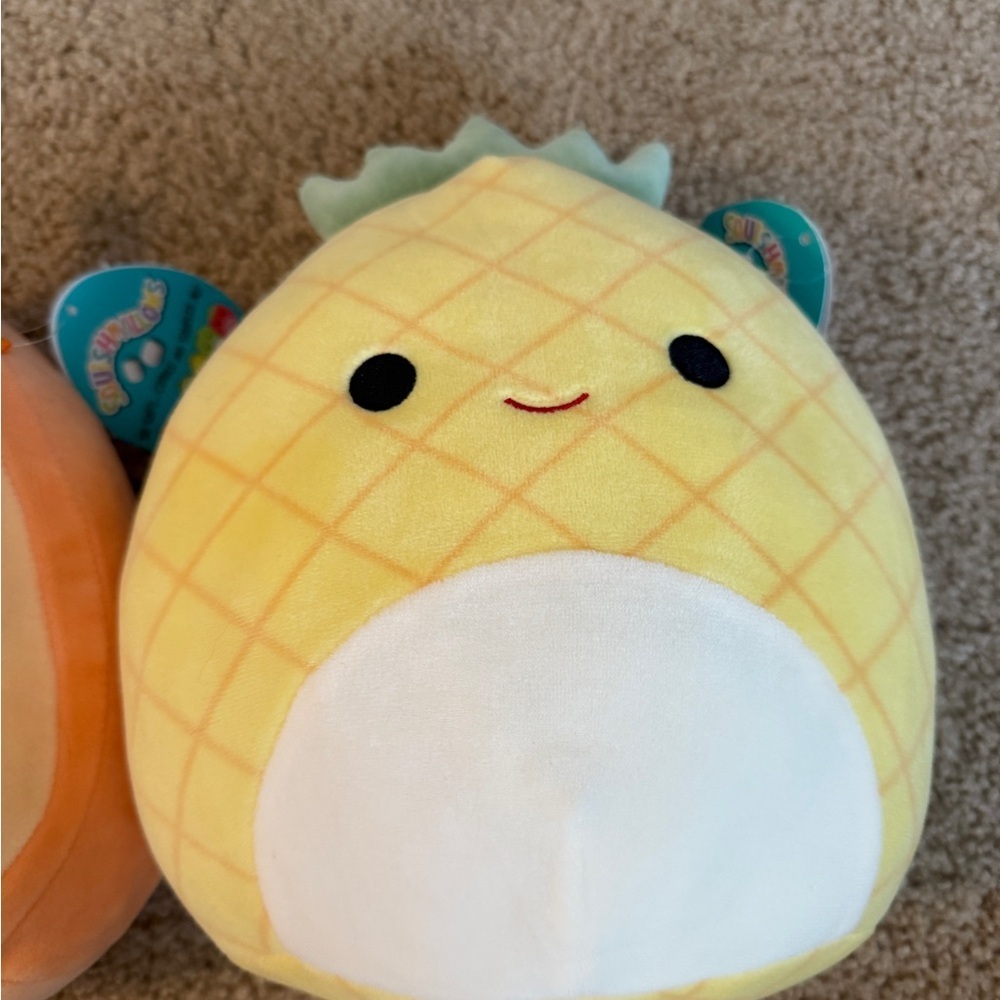 Squishmallows Pink Green Yellow Fruit Trio Plush Set - Picture 5 of 5